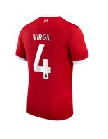 Liverpool Virgil van Dijk #4 Domácí Dres 2023-24 Krátký Rukáv